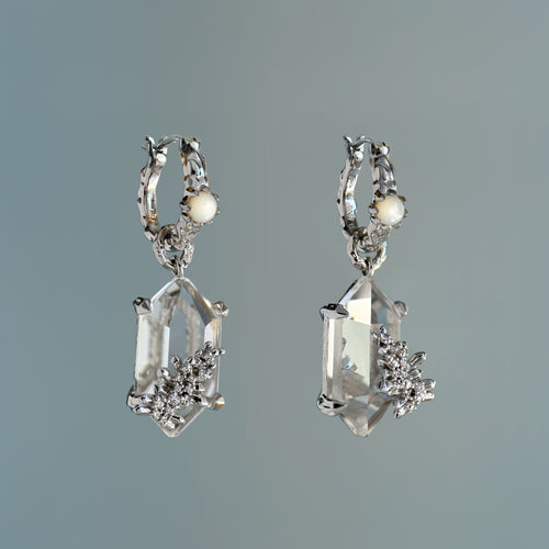 MENG Detachable Crystal Moss 耳環/墜飾