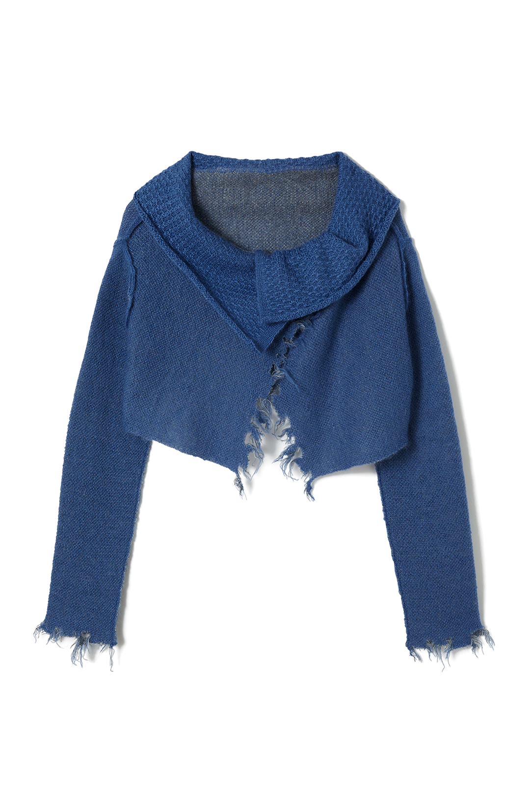 Damaged Mohair Knit Cardigan Blue