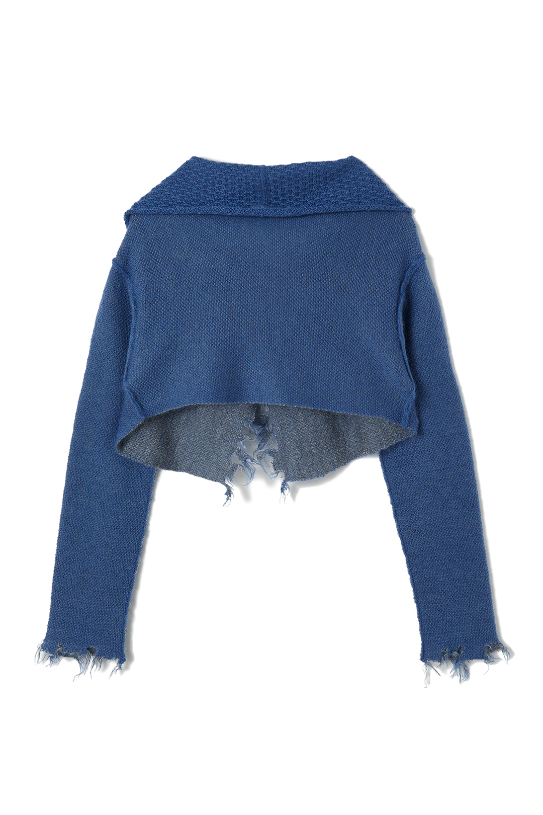 Damaged Mohair Knit Cardigan Blue