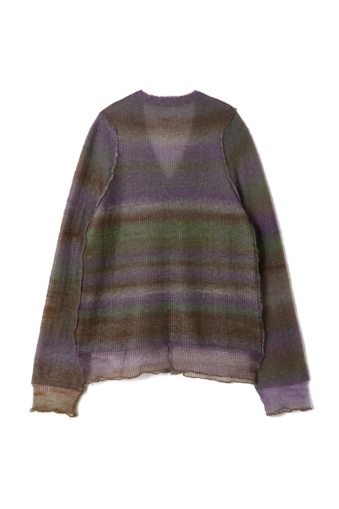 Double Mohair Narrow Cardigan Purple