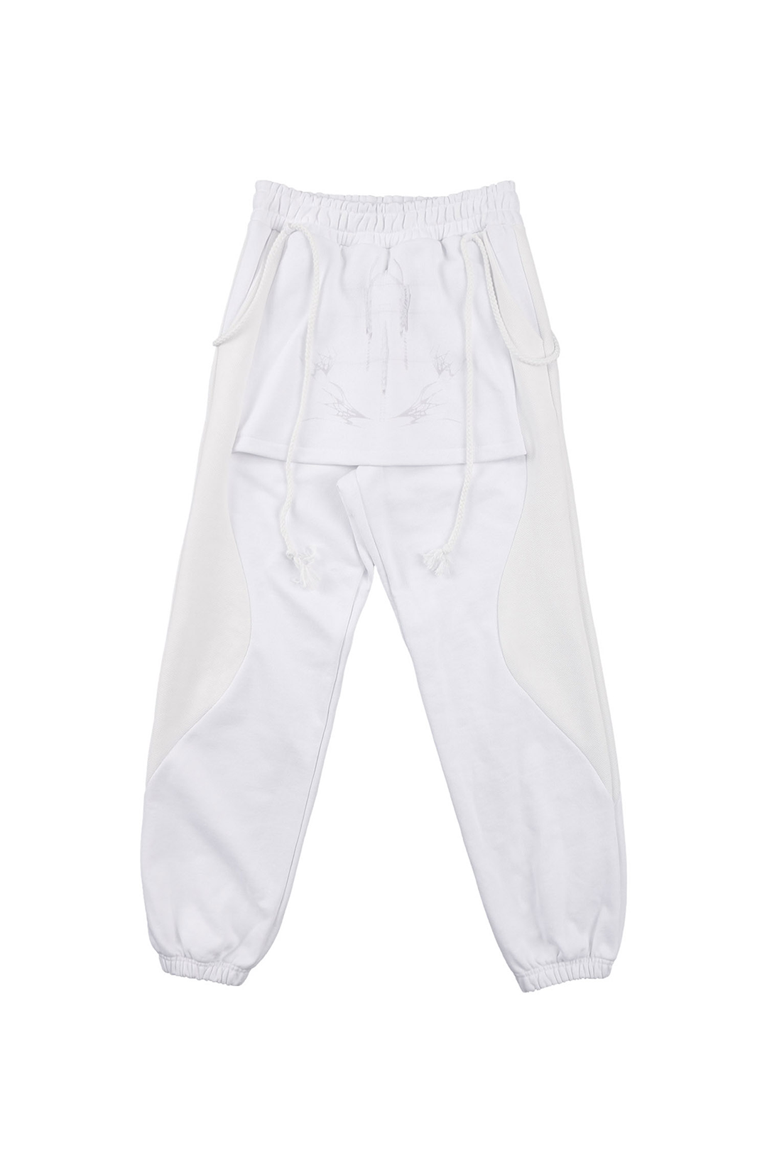 Graphic Apron Sweatpants / White